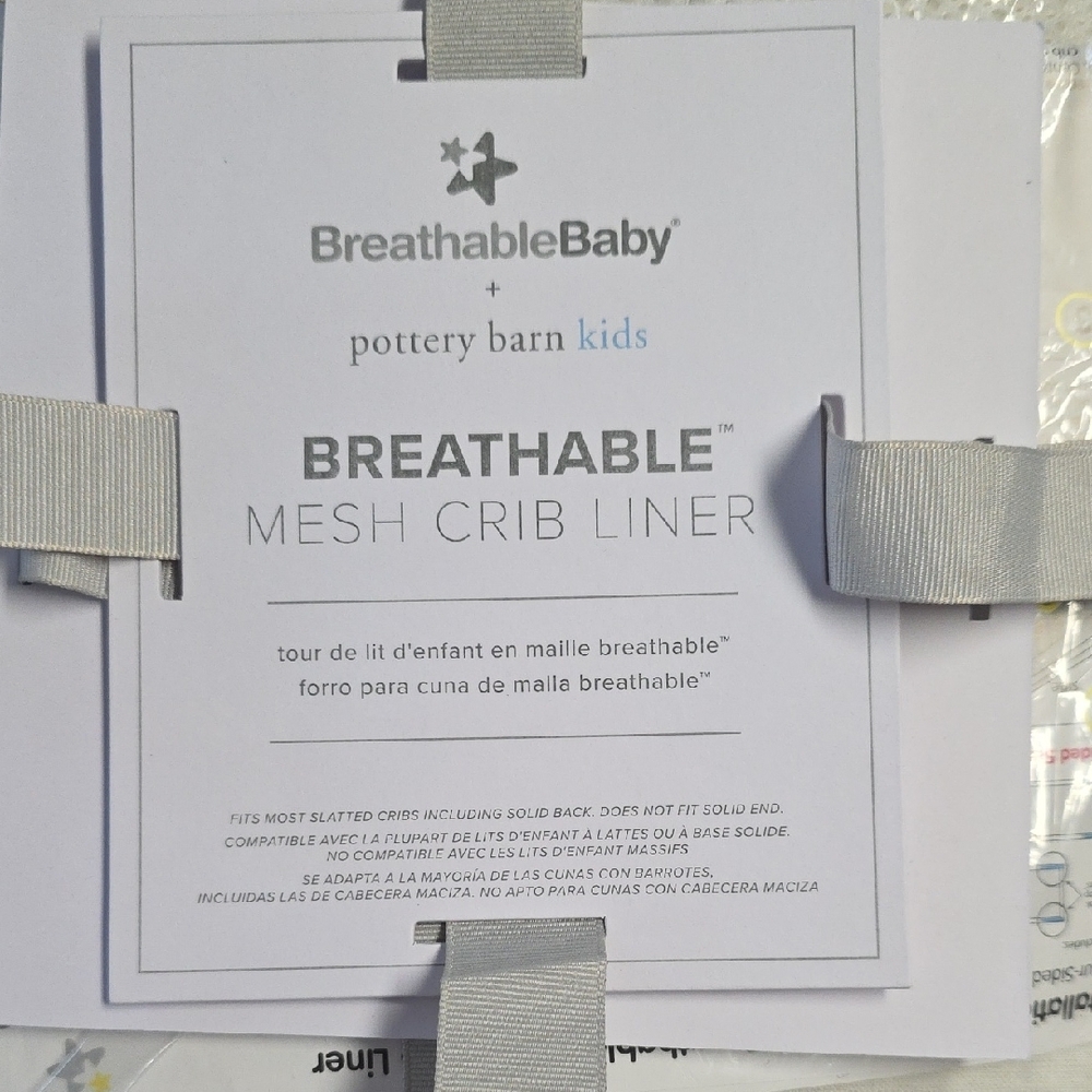 BreathableBaby Pottery Barn Kids Mesh Crib Liner - White